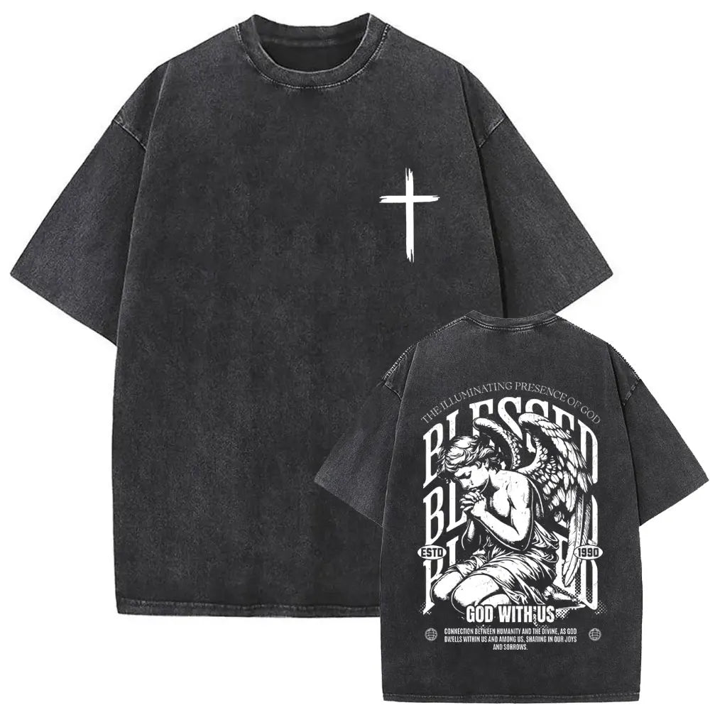 Polera Vintage Cristiana - Estilo Desgastado