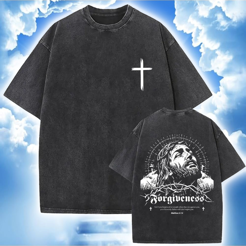 Polera Vintage Cristiana Forgiveness - Estilo Desgastado