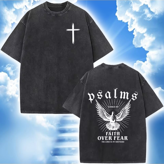 Polera Vintage Cristiana PSALMS - Estilo Desgastado