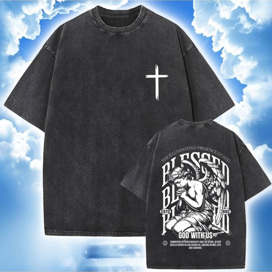 Polera Vintage Cristiana BLESSED - Estilo Desgastado