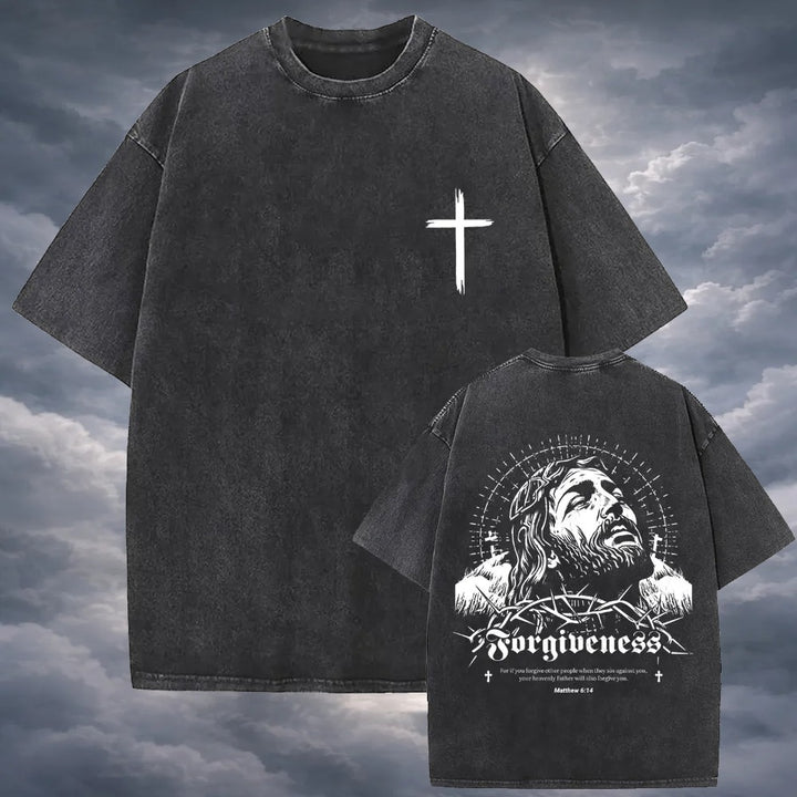 Polera Vintage Cristiana Forgiveness - Estilo Desgastado